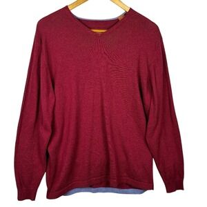 Tommy Bahama Men Cotton/Cashmere LongSleeve Sweater Sz M Pullover Breathable Lux